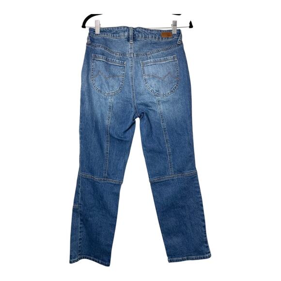 Cleo + Wolf High Rise Straight Jeans Womens Size 27 Front Seam Stretchy Zip Fly - Picture 2 of 5